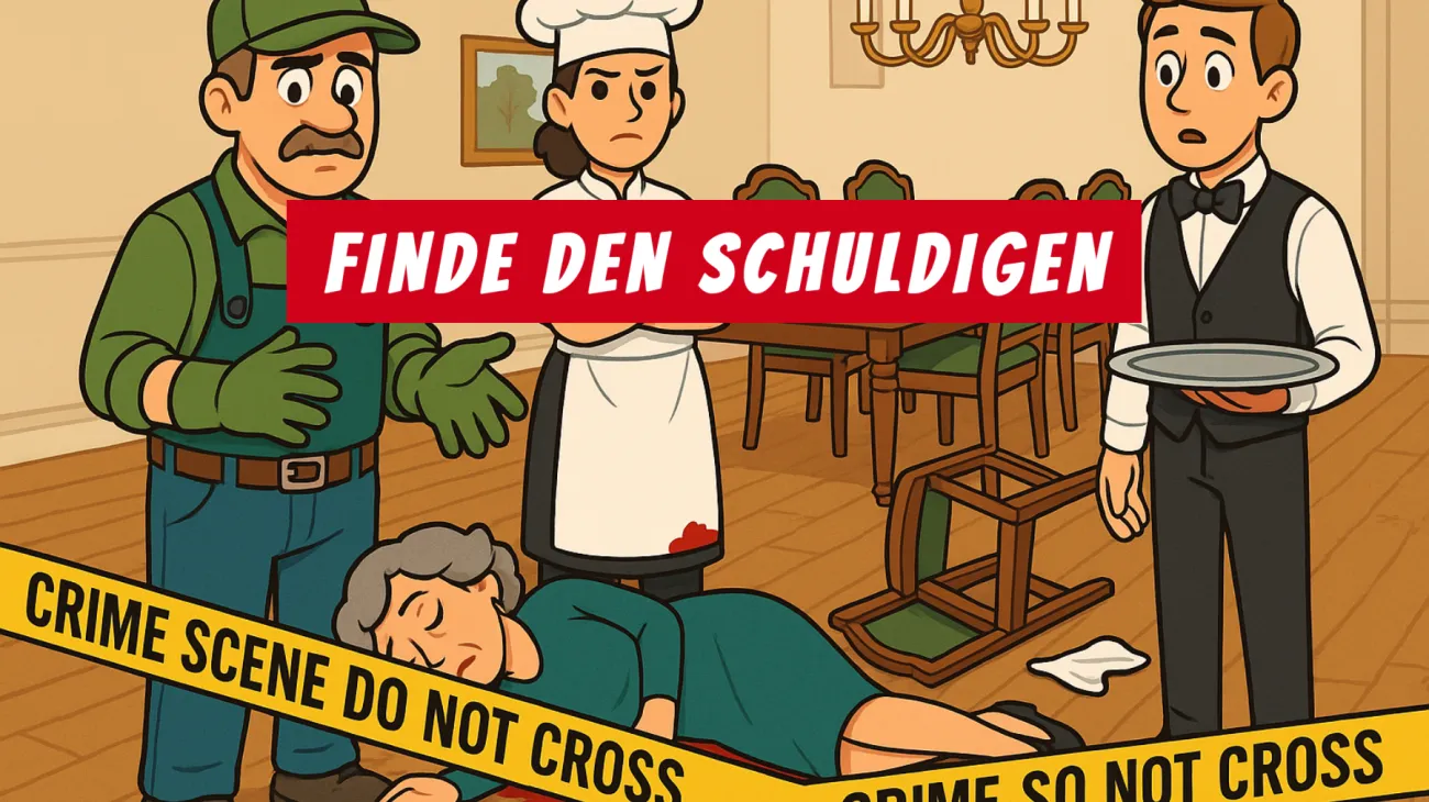 Nur für schlaue Köpfe: Kannst du das mörderische Dinner-Rätsel im Herrenhaus knacken, das 95 % der Menschen scheitern lässt?"